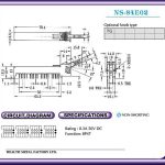 NS-84E02-TGA TOGGLE SWITCH 8P4T DIAGRAM
